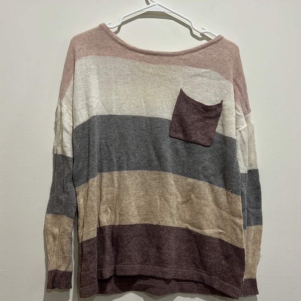 Block colored sweater